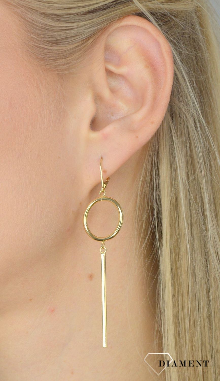 Złote kolczyki 585 'Elegancka prostota' DIA-KLC-COLBDEA-30-YM-LUC OR204623.jpg